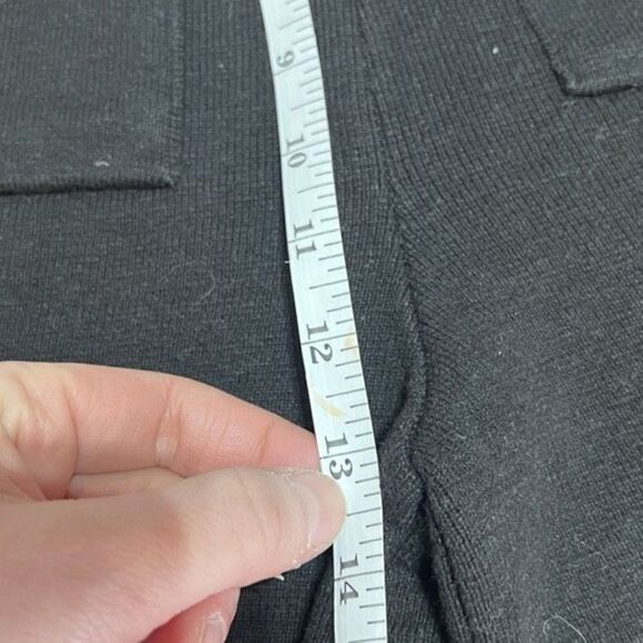 Fineapple‎ Knit Black Barrell Hi Rise Pants Small Stretch Witchy Goth crop - Picture 8 of 10